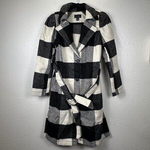 G by Giuliana Checkered Wool Blend Coat